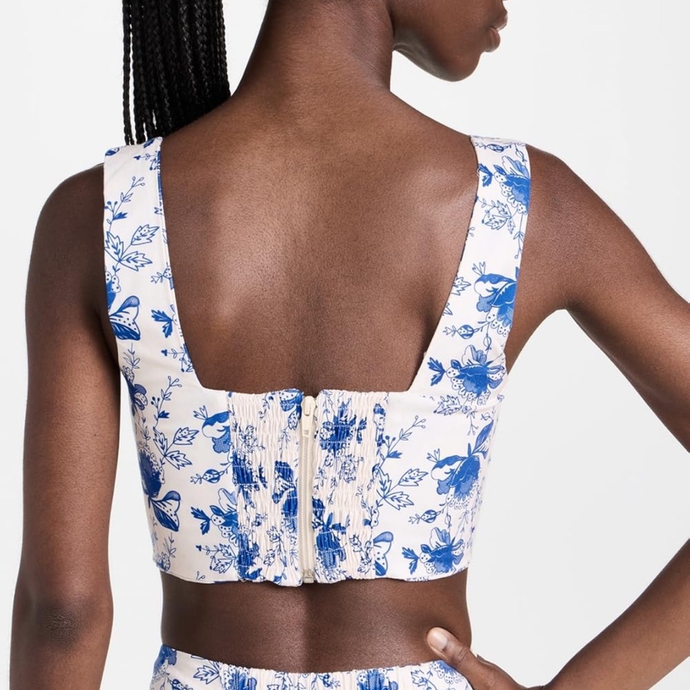 Blue Floral Square-Neck Camisole Top - Picture 4 of 4